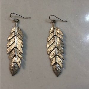 Dangle leaf earrings/sterling silver earwire